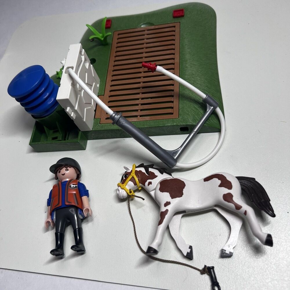 Playmobil 6929 Country Horse Grooming Wash Station Figure & Horse Parts